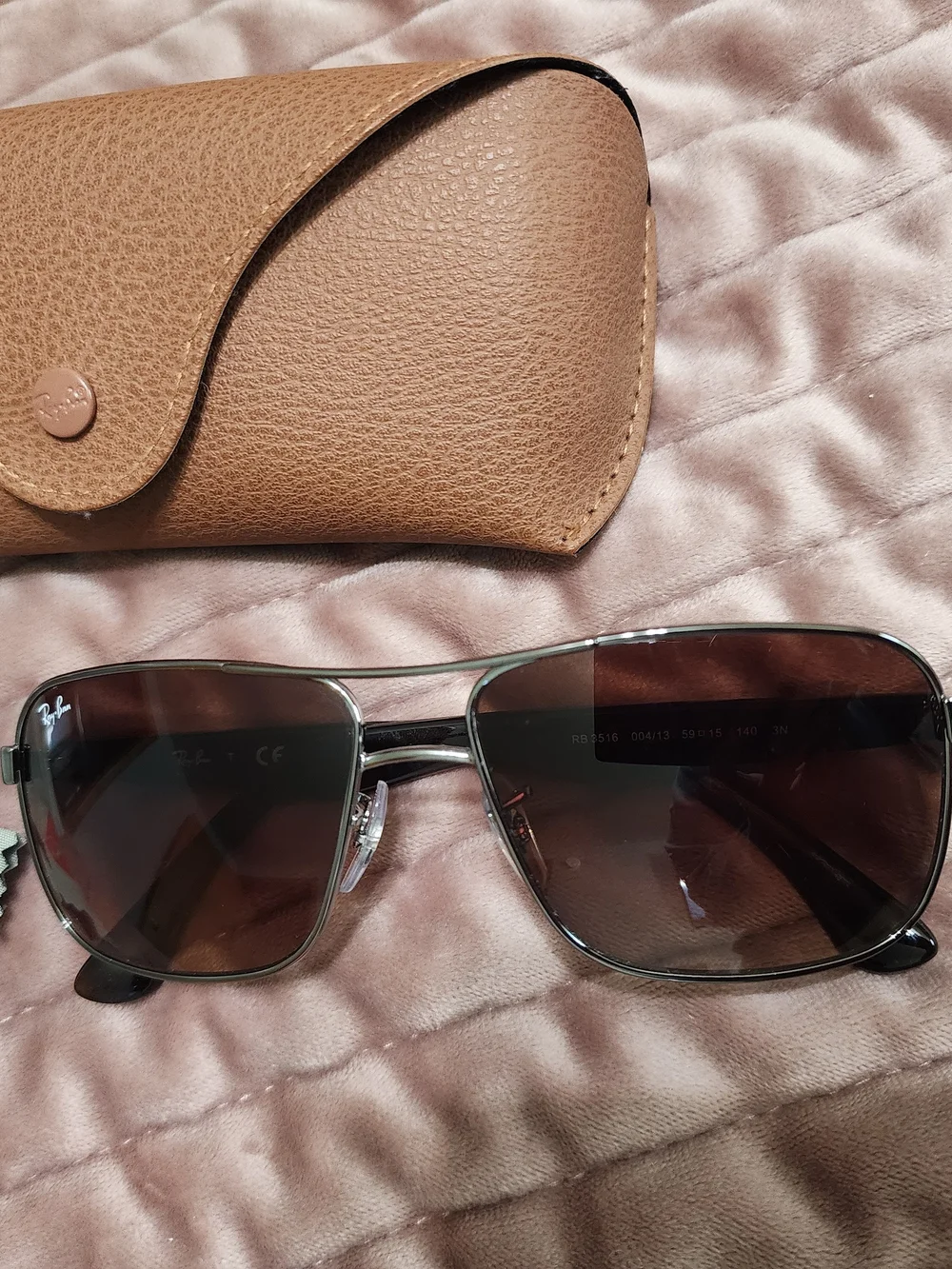 Ray-Ban Square Metal Glasses - Polished Gunmetal with Tortoise Temples
